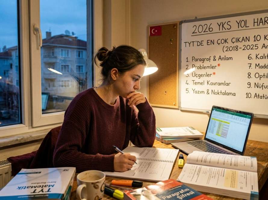 YKS Net Artırma Stratejileri ve TYT En Çok Çıkan 10 Kritik Konu Tablosu